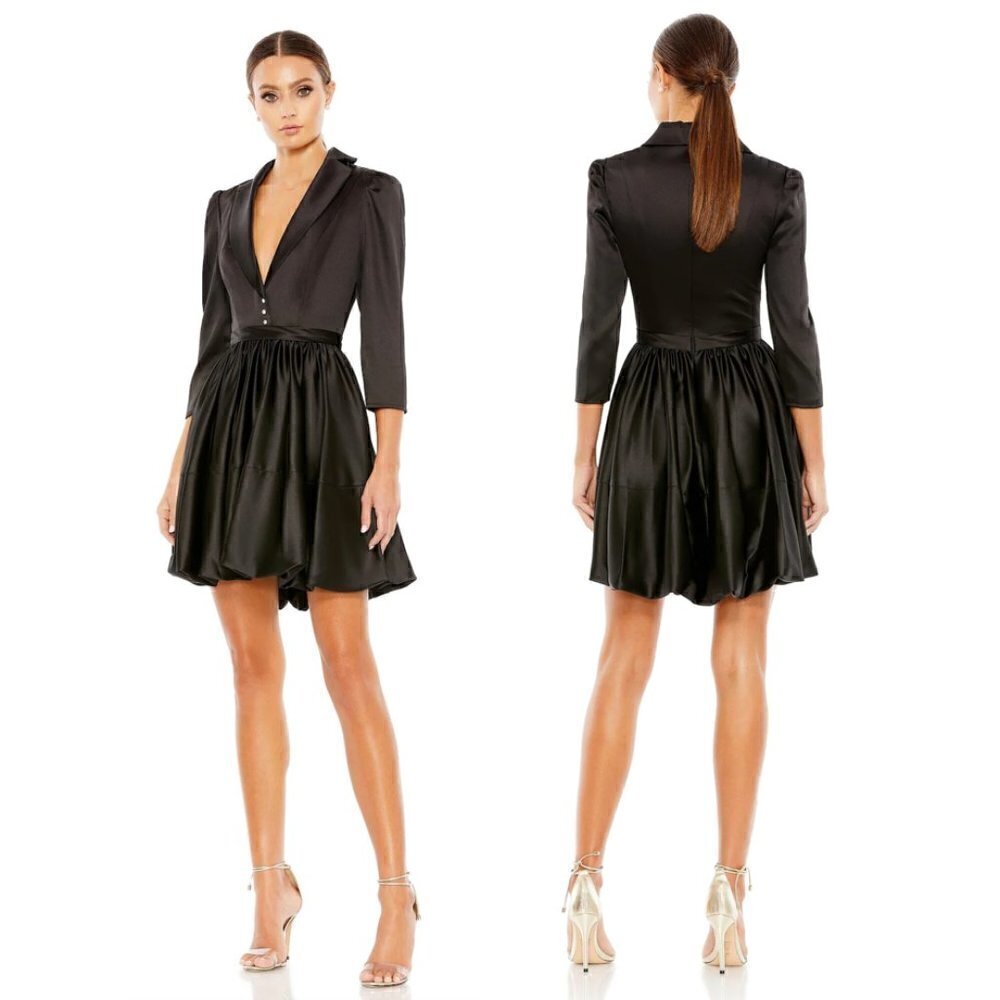 MAC DUGGAL Blazer Cocktail Dress in Black Size US 4